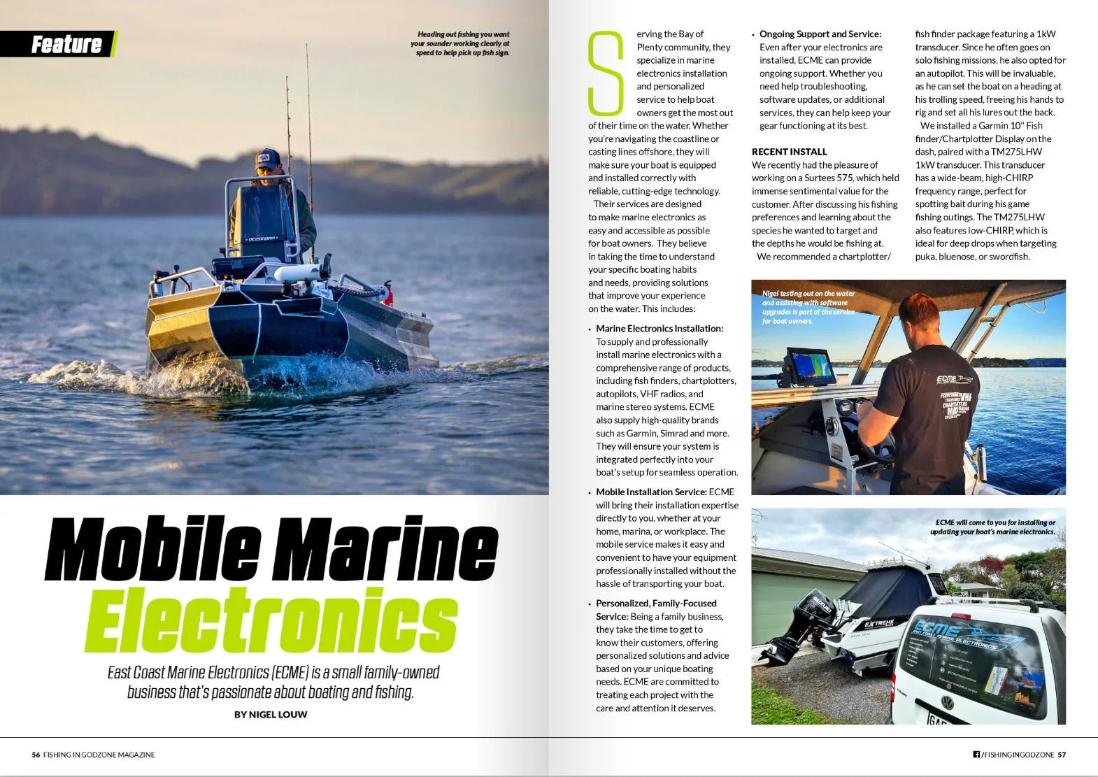 Check out the latest Fishing in Godzone magazine. - East Coast Marine Electronics 