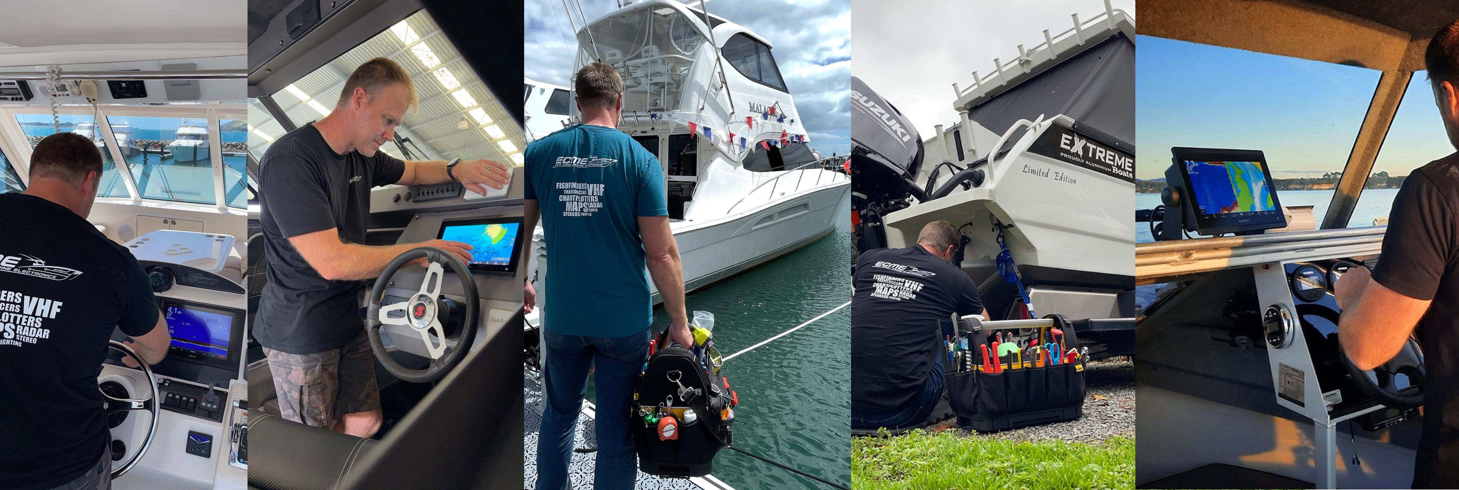 Marine electronics installation on boats in Tauranga Bay of Plenty