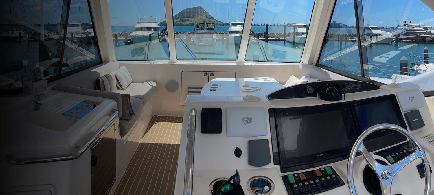 Riviera boa interior with Mt Maunganui in background